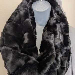 Black Faux Fur Shrug